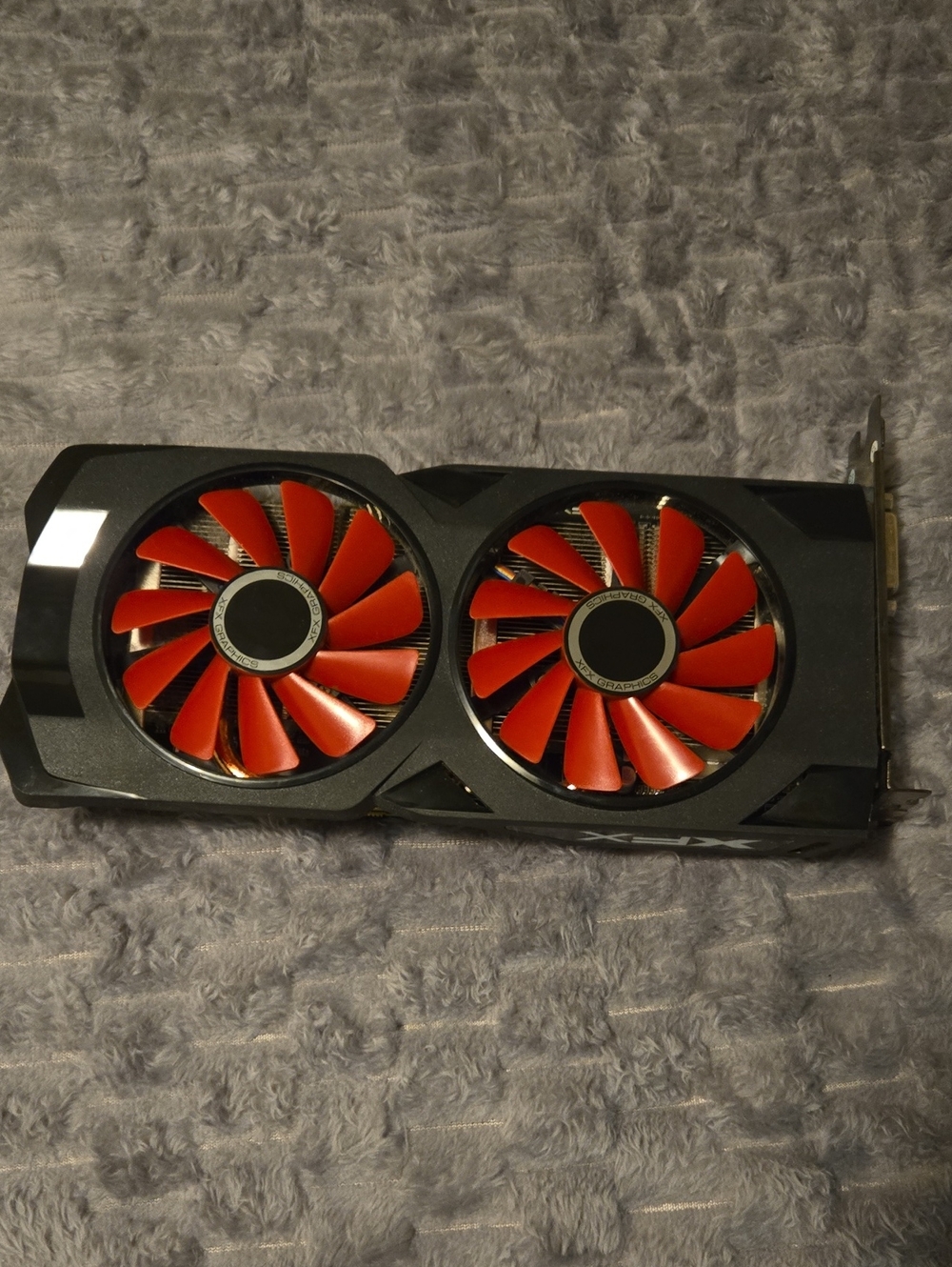High-Performance Red Dual-Fan Graphics Card